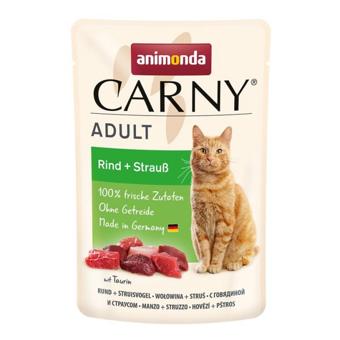Animonda Carny PB Rind + Strauß 85g–12er Sparpack
