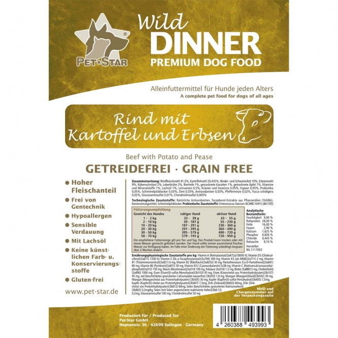 Wild Dinner Rind - Getreidefrei - 12 kg-2