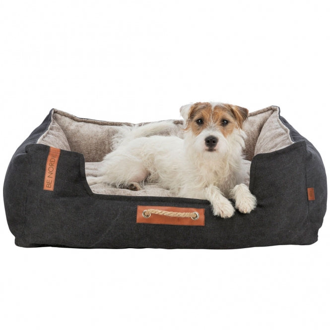 Trixie BE NORDIC Bett Föhr - schwarz/sand - 80 × 60 cm-1