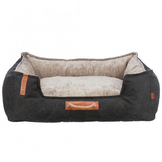 Trixie BE NORDIC Bett Föhr - schwarz/sand - 80 × 60 cm-0
