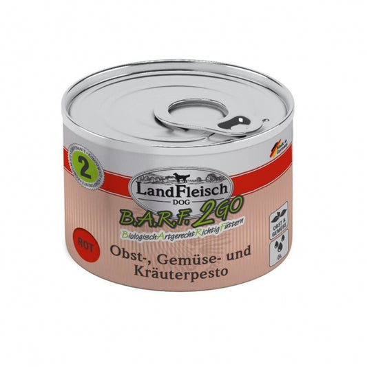 LandFleisch B.A.R.F.2GO Pesto Rot 200g–6er Sparpack