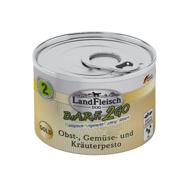 LandFleisch B.A.R.F.2GO Pesto Gold 200g–6er Sparpack