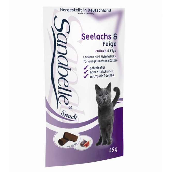 Sanabelle Snack mit Seelachs & Feige 55g-0