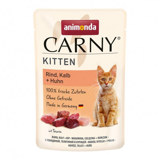 Animonda Carny PB Kitten Rind, Kalb + Huhn 12x85g