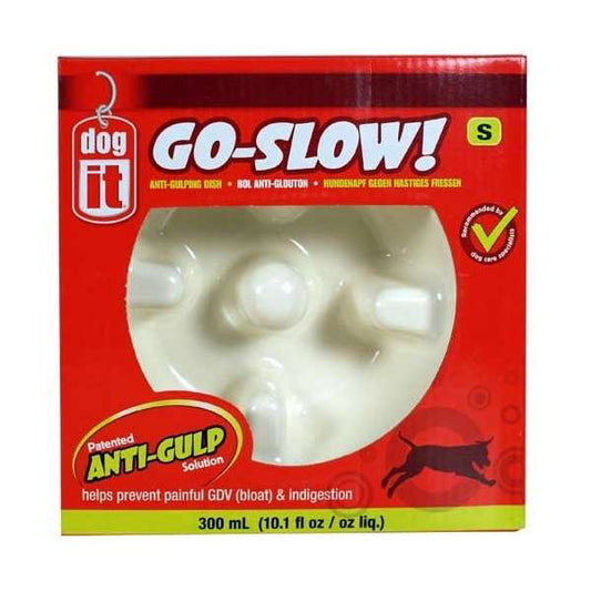 DOGIT Go-Slow Anti-Schling-Napf Weiss 300 ml-0