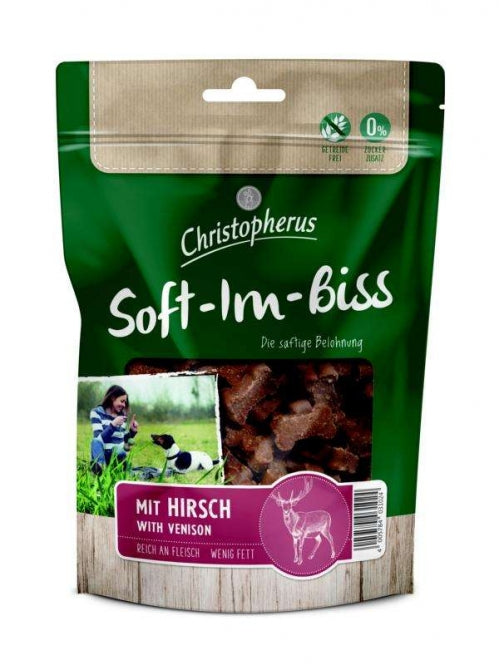 Christopherus Soft-Im-Biss mit Hirsch 125g–12er Sparpack