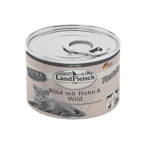 Landfleisch Cat Kitten Pastete Rind, Huhn & Wild 195g–6er Sparpack