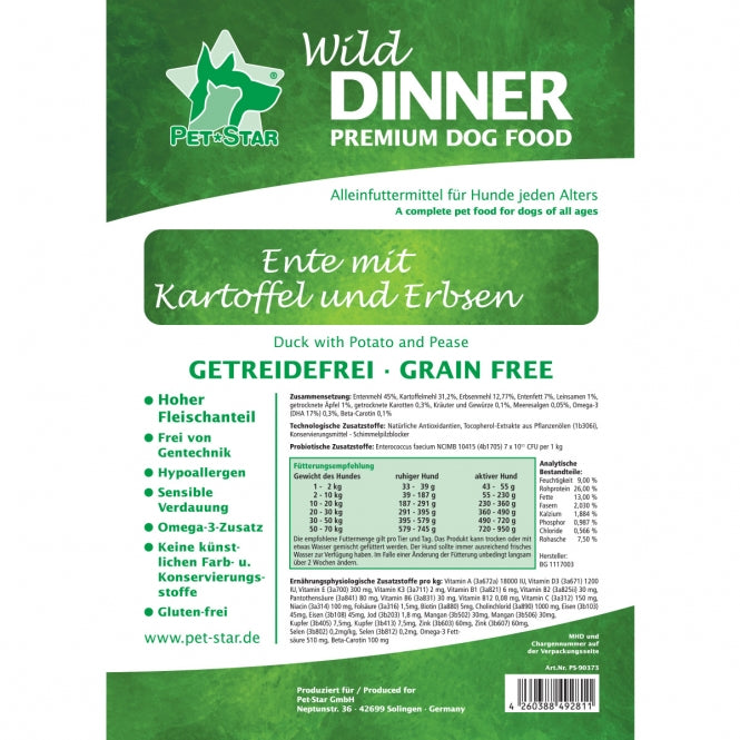 Wild Dinner Ente - Getreidefrei - 3 kg-2