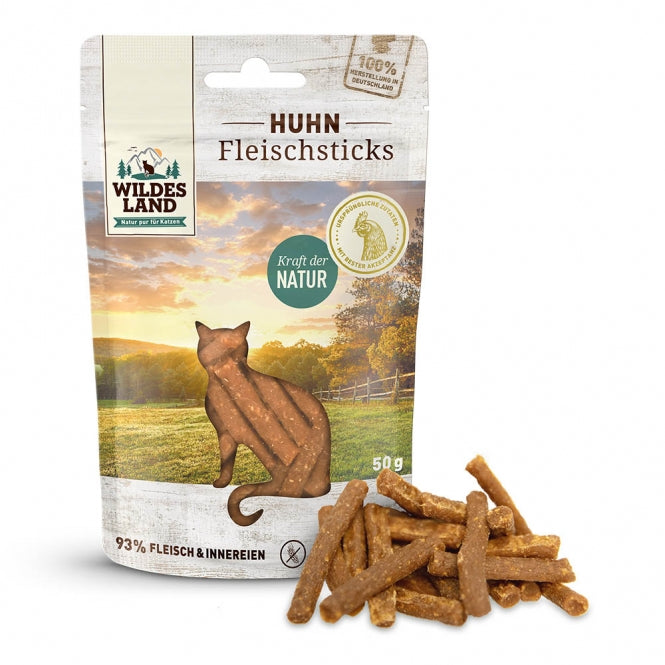 Wildes Land Cat Fleischsticks Huhn 50g-0